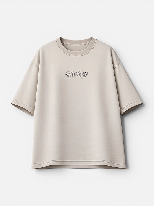 Remera Gotcha Marker Oversize Beige