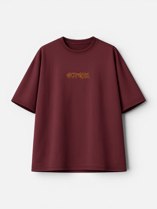 Remera Gotcha Marker Oversize Bordo