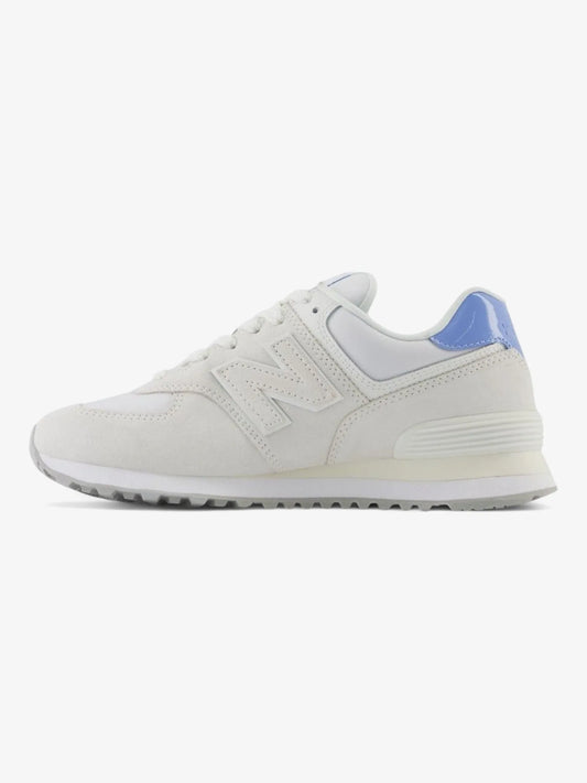 Zapatillas New Balance 574 Mujer Blanco Celeste