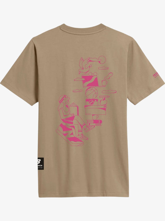 Remera New Balance Athletics Aron Lea Beige