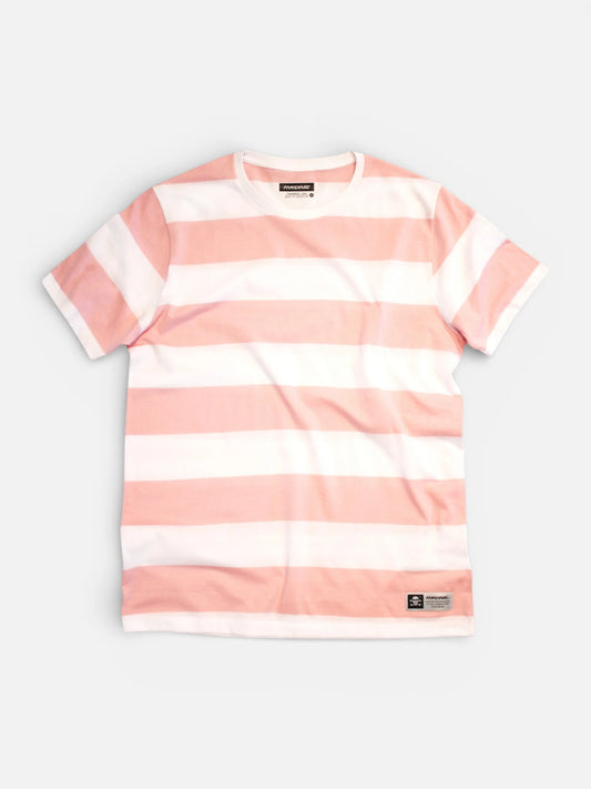 Remera Family Stripped Rose Line Rosa Blanco