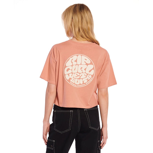 Remera Rip Curl Crop Wettie Icon Mujer Coral - Indy