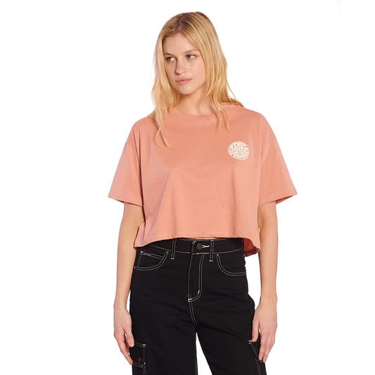 Remera Rip Curl Crop Wettie Icon Mujer Coral - Indy