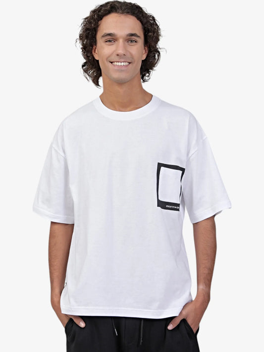 Remera Montagne Bonding Pocket Blanco