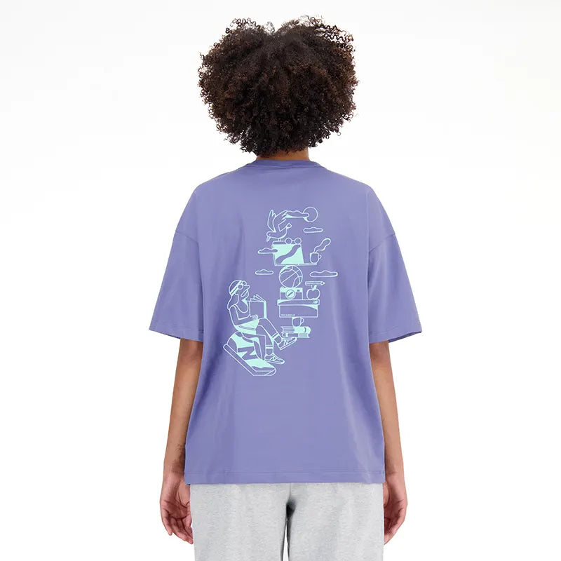 Remera New Balance Athletics Aron Lea Mujer Violeta Tienda Oficial Indy