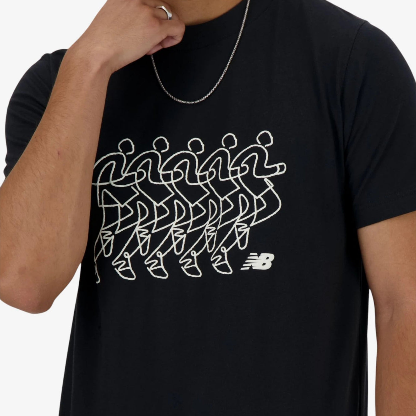 Remera New Balance Run Sequence Negro - Indy