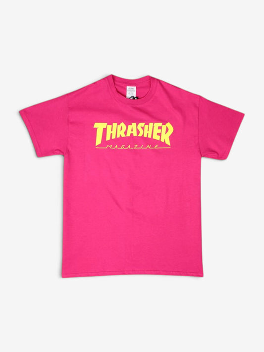 Remera Thrasher Skatemag Rosa Amarillo