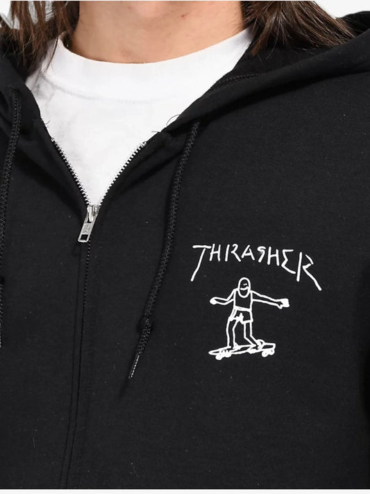 Campera Thrasher Zip Gonzo Negro