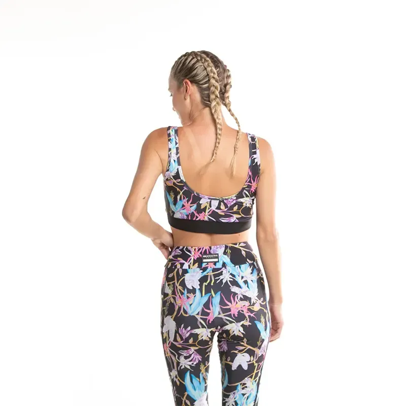 Top Deportivo Rusty Butterfly Dream Sport Negro Floreado - Indy
