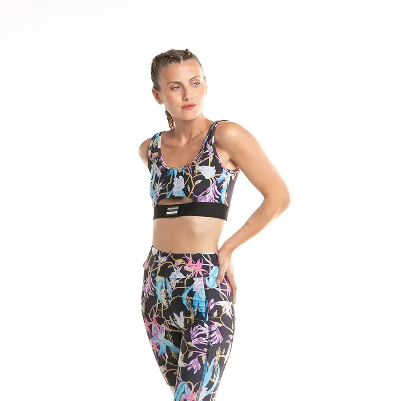 Top Deportivo Rusty Butterfly Dream Sport Negro Floreado - Indy