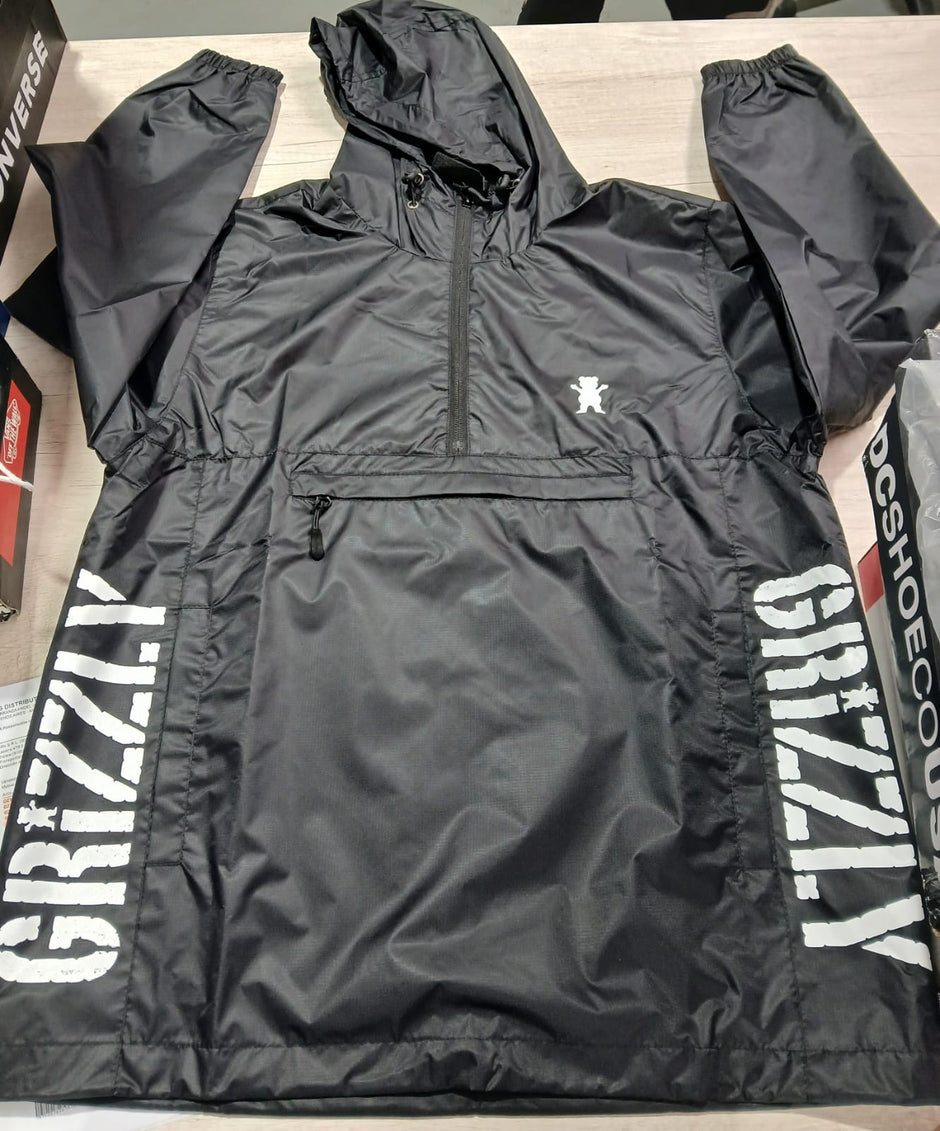 Cyber Monday Anorak Grizzly Windbreacker Negro Tienda Oficial Indy