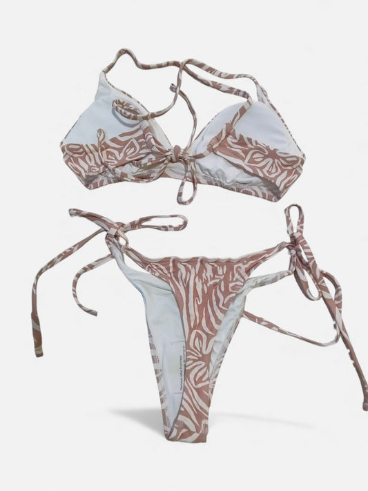 Bikini Roxy Wild Thing Athletic Tri Beige