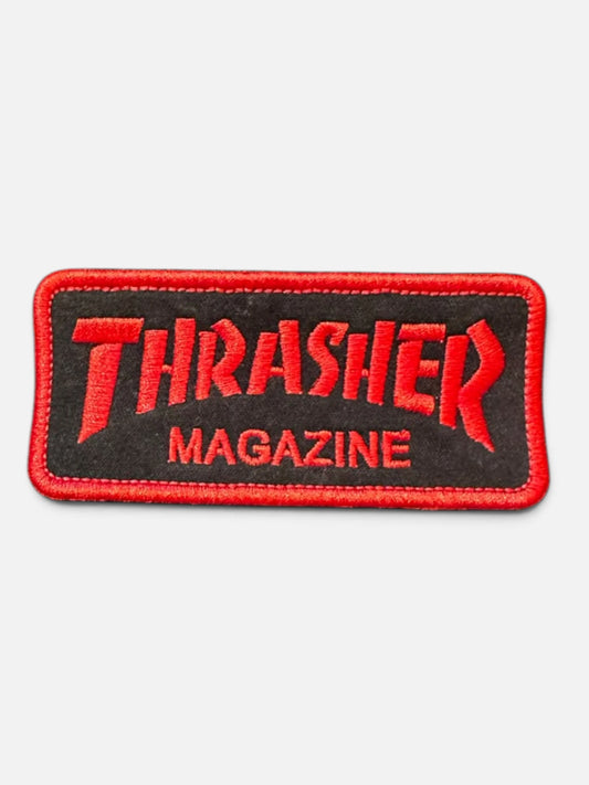 Parche Thrasher Skate Magazine Negro Rojo
