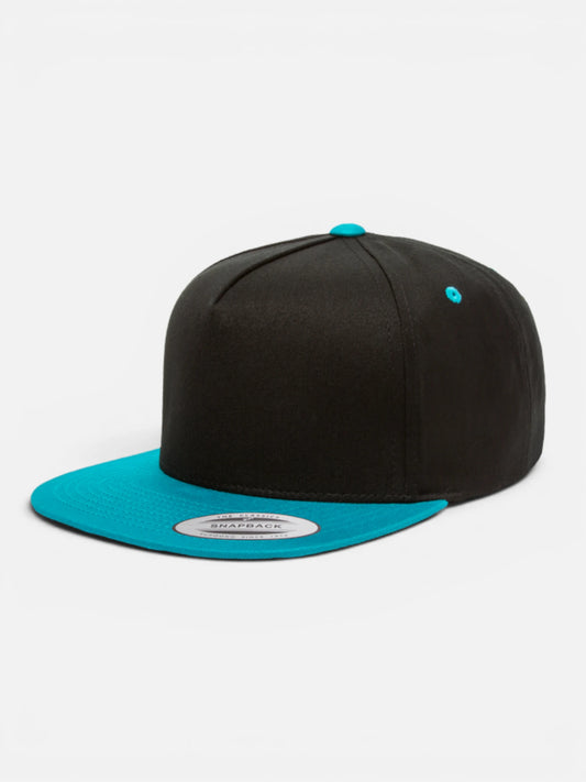 Gorra Flexfit Yupoong Turqueza Negro