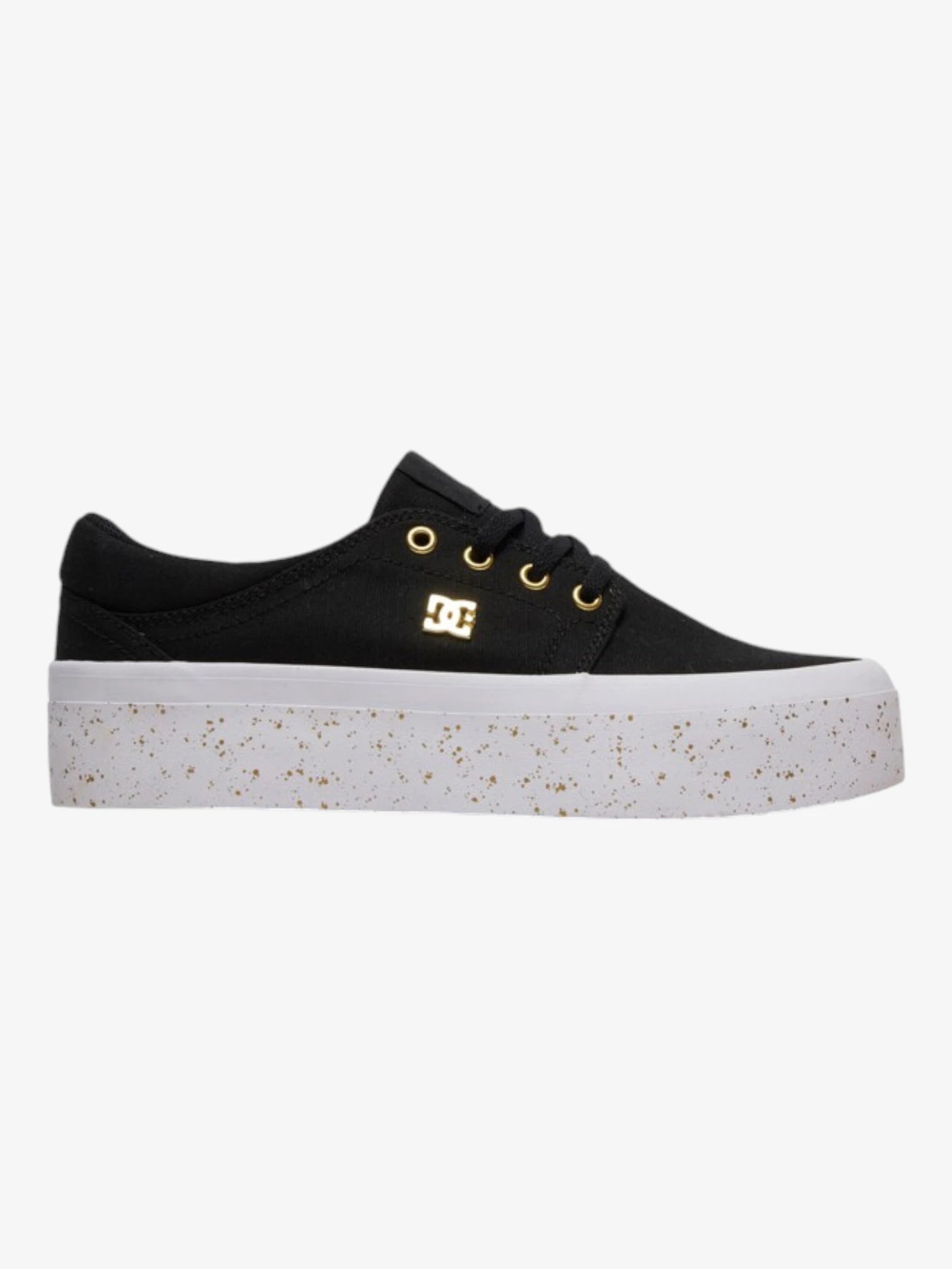 Zapatillas Dc Trase Platform Tx Se Mujer Negro Dorado - Indy