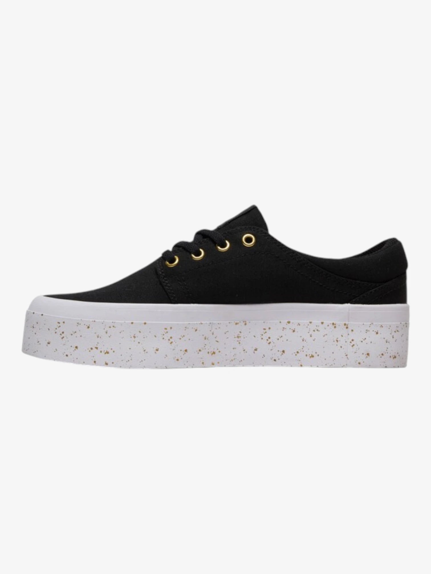 Zapatillas Dc Trase Platform Tx Se Mujer Negro Dorado - Indy