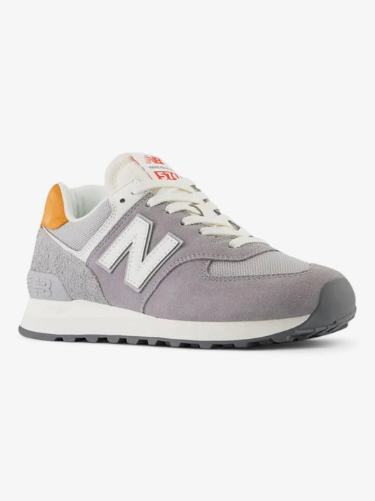 Zapatillas New Balance 574 Mujer Gris Naranja