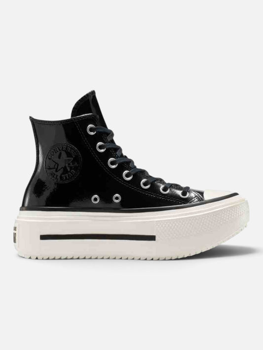 Zapatillas Converse Ctas Lift Doubles Stack Hi Negro Charol