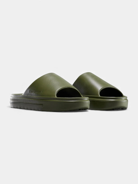 Ojotas Converse Essential Slide Slip Verde Militar