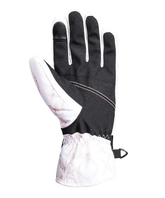 Guantes Roxy Snow Jetty Blanco Rosa