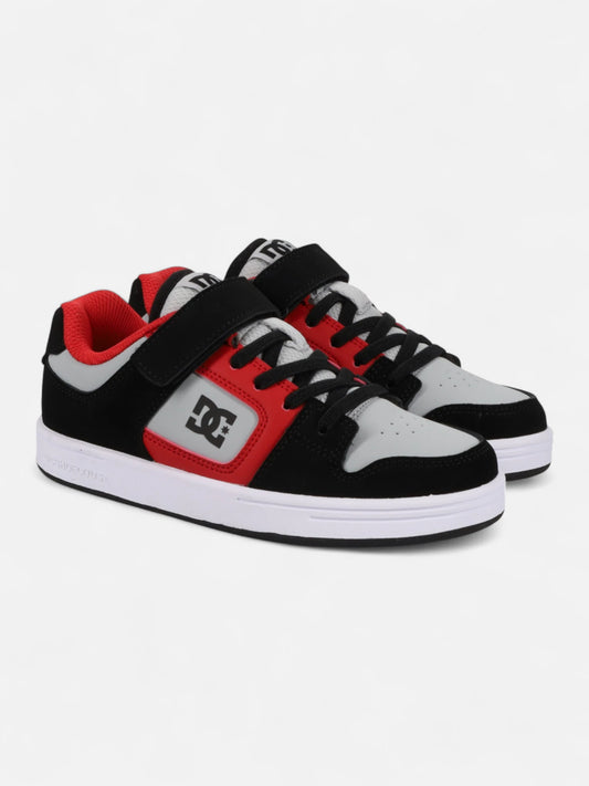 Zapatillas DC Niño Manteca 4 V Negro Gris Rojo