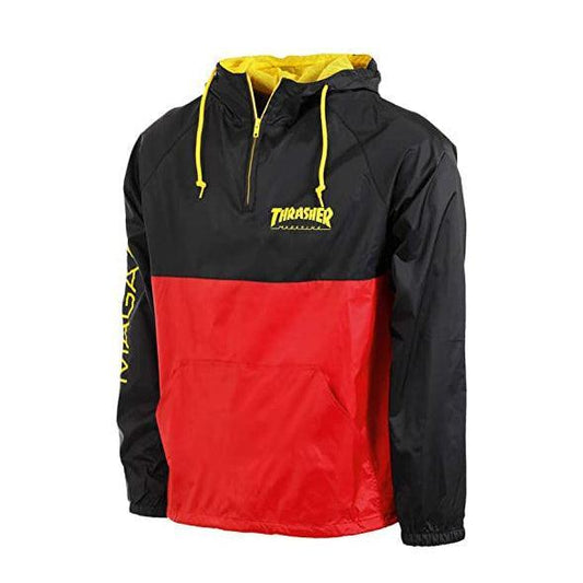 Anorak Thrasher Magazine Negro Rojo - Indy