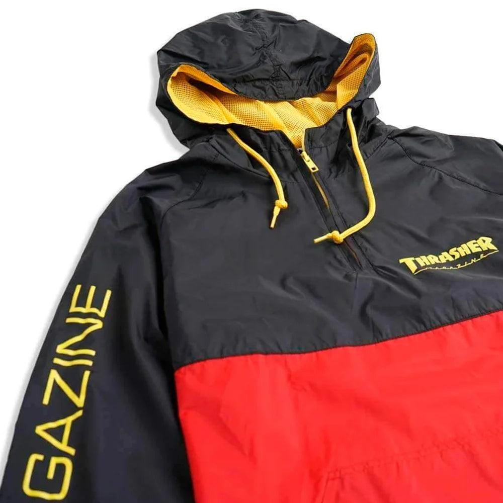 Anorak Thrasher Magazine Negro Rojo - Indy