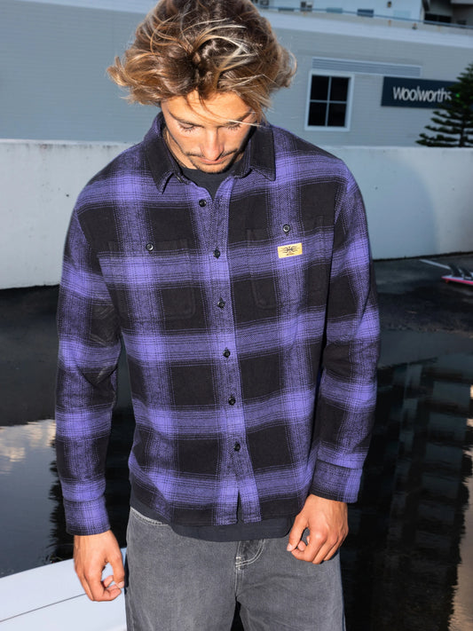 Camisa Quiksilver ML Mercury Violeta