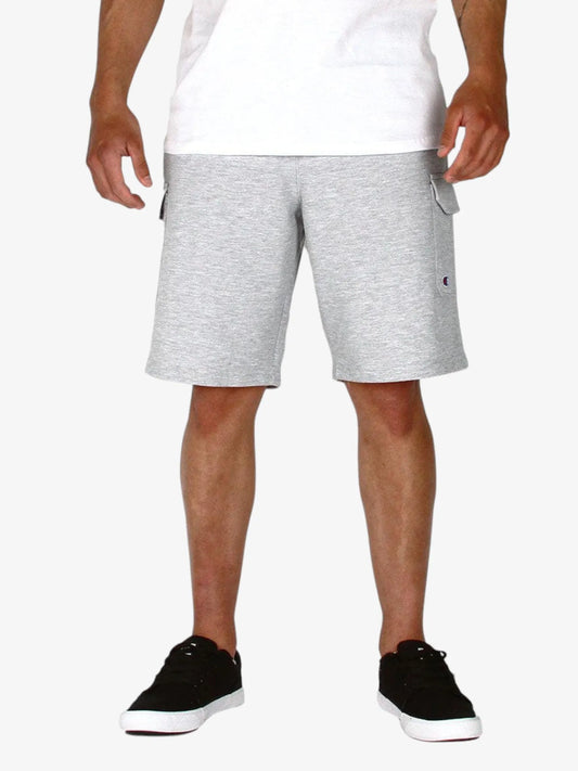 Bermuda Champion Cargo Rustico Logo Gris