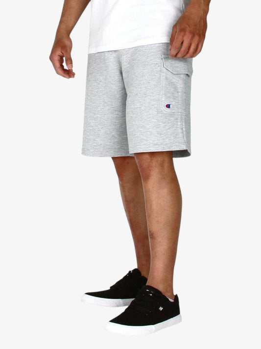 Bermuda Champion Cargo Rustico Logo Gris