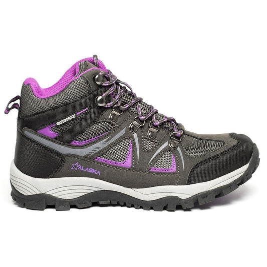 Botas Alaska Jade Waterproof Trekking Mujer Gris Violeta - Indy