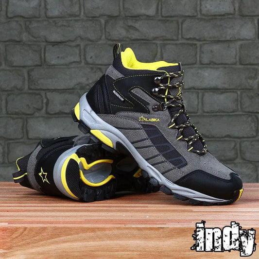 Botas Alaska Llaima Waterproof Trekking Gris Amarillo - Indy