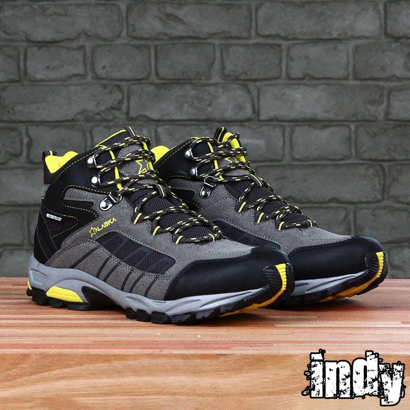 Botas Alaska Llaima Waterproof Trekking Gris Amarillo - Indy