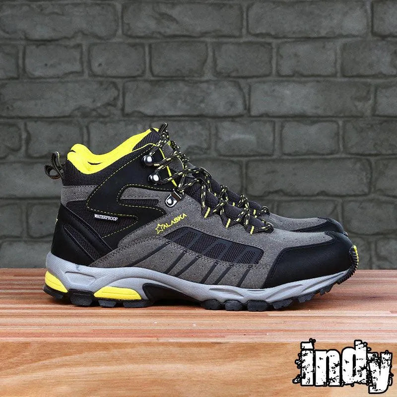 Botas Alaska Llaima Waterproof Trekking Gris Amarillo - Indy