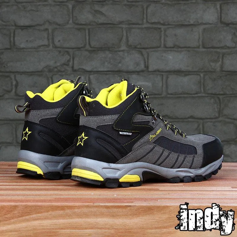 Botas Alaska Llaima Waterproof Trekking Gris Amarillo - Indy