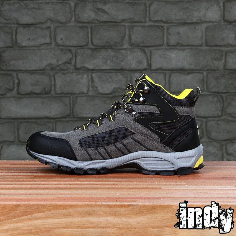 Botas Alaska Llaima Waterproof Trekking Gris Amarillo - Indy