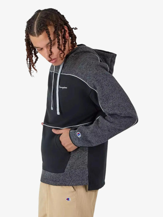 Buzo Champion Sweater knit Fleece hood Negro