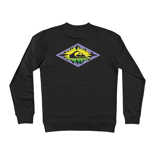 Buzo Crew Quiksilver Echoes Of The Past Boys Negro - Indy