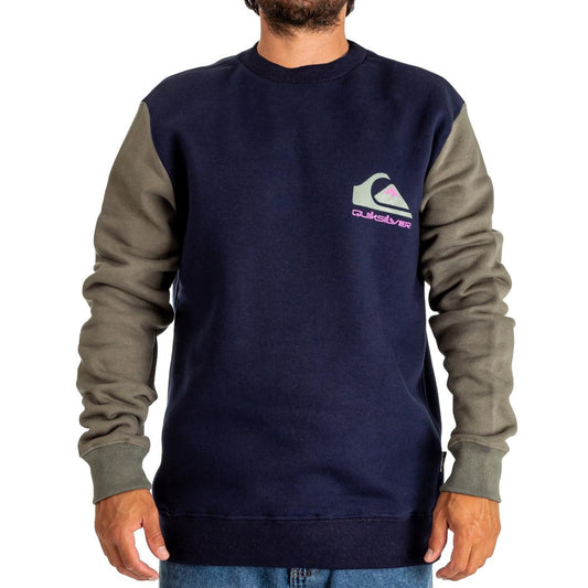 Buzo Quiksilver Crew Omni Logo Azul Marino - Indy