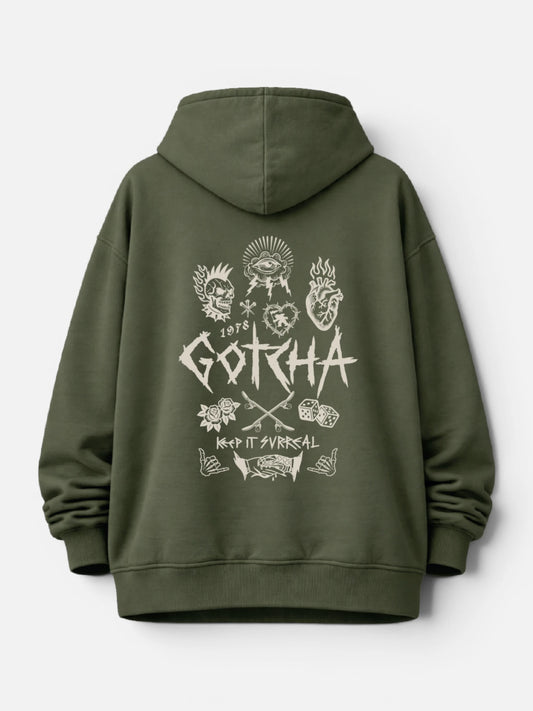 Buzo Gotcha Rebel Oversize Verde Militar