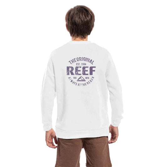 Buzo Reef Inst Basic Crew Boys Blanco - Indy