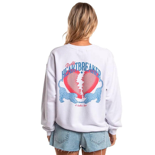 Buzo Rusty Hearbreaker Oversize Crew Mujer Blanco - Indy