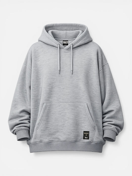 Buzo Gotcha Solid Oversize Gris Melange