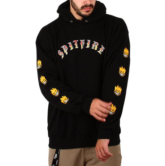 Buzo Spitfire Old E Bighead Fill Sleeve Negro - Indy