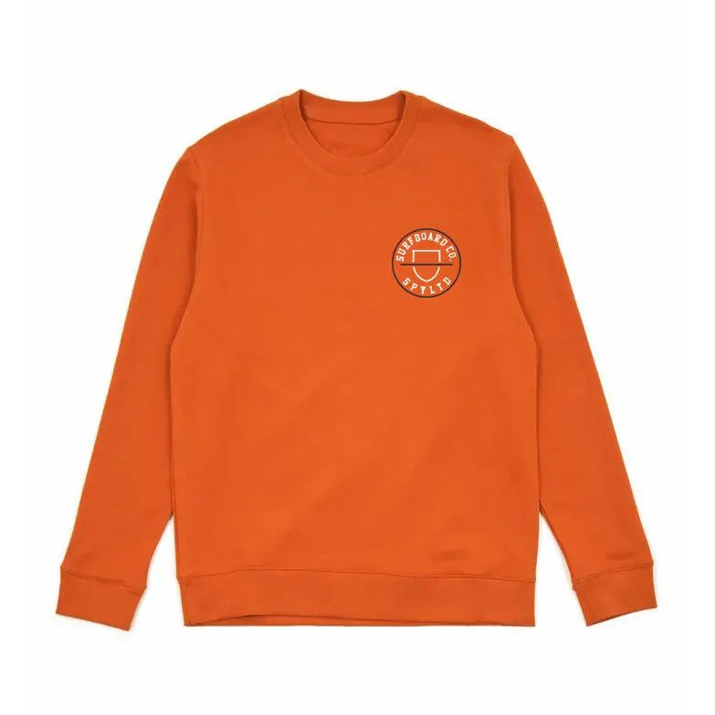 Buzo Spy Escudo Crew Naranja Marrón - Indy