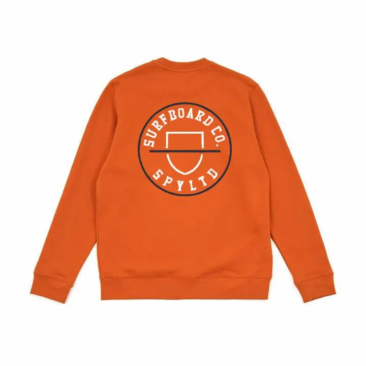 Buzo Spy Escudo Crew Naranja Marrón - Indy