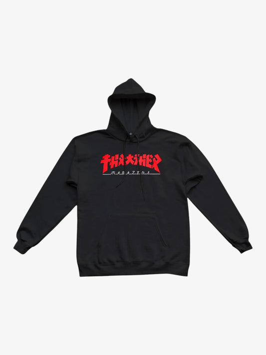 Buzo Thrasher Godzilla Mujer Negro - Indy