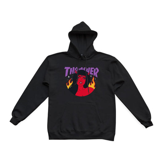 Buzo Thrasher Rojo Logo Negro - Indy