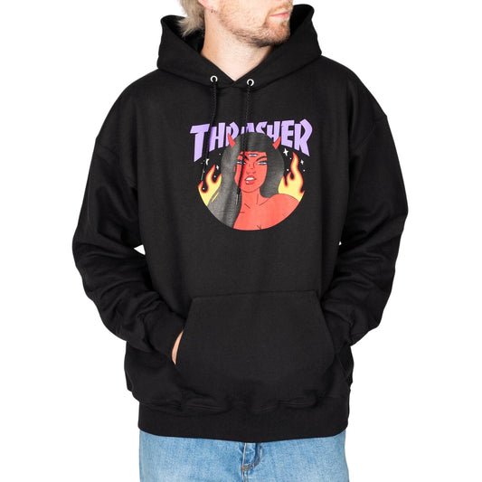 Buzo Thrasher Rojo Logo Negro - Indy
