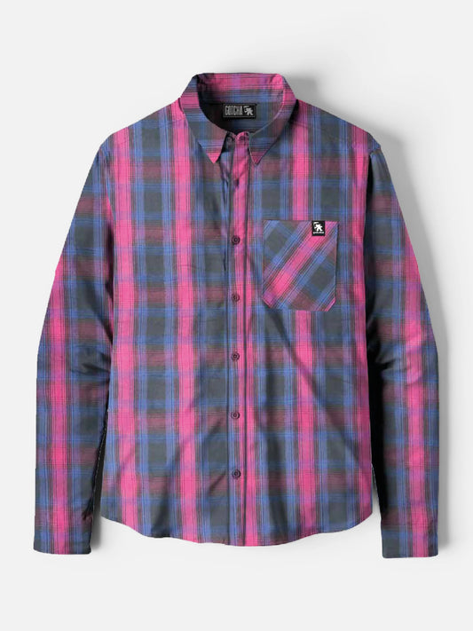 Camisa Gotcha Viyella Cuadros Liviana Azul